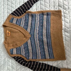 Striped Brown and Blue Sweater